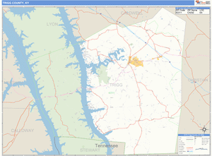 Trigg County, Kentucky Zip Code Wall Map