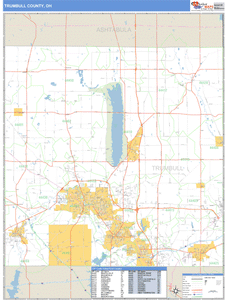 Trumbull County, Ohio Zip Code Wall Map
