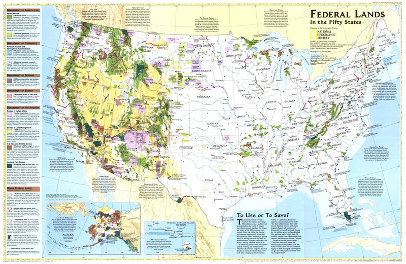 United States Federal Lands Map 1996 Maps.com