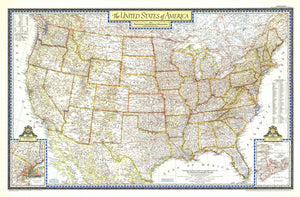 United States Of America Map 1951