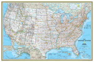 National Geographic USA Classic Wall Map