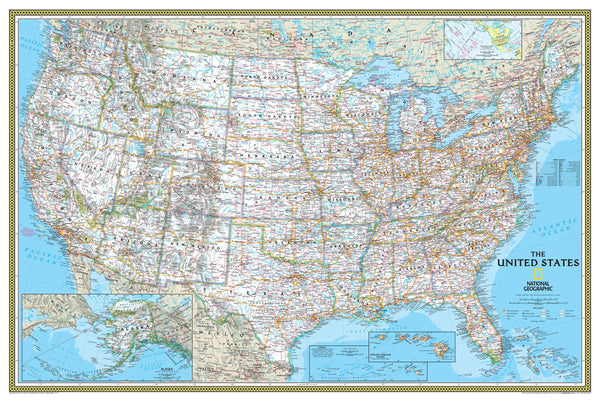 National Geographic USA Classic Wall Map Eastview