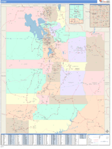 Utah Business Wall Map