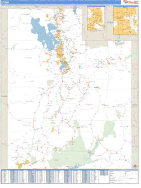 Utah ZIP Code Wall Map | Map Geek.com