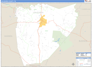 Van Buren County, Tennessee Zip Code Wall Map