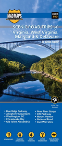 Scenic Road Trips Map of Virginia, West Virginia, Maryland and Delaware
