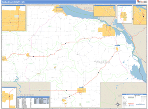 Wabasha County, Minnesota Zip Code Wall Map