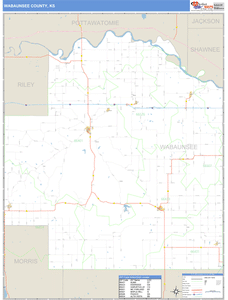 Wabaunsee County, Kansas Zip Code Wall Map