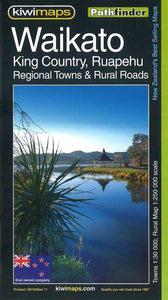 Waikato, King Country & Ruapehu District Towns, New Zealand Pathfinder Map by Kiwi Maps