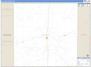 Wallace County, Kansas Zip Code Wall Map
