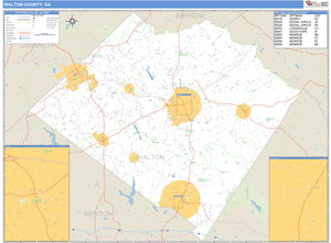 Walton County, Georgia Zip Code Wall Map