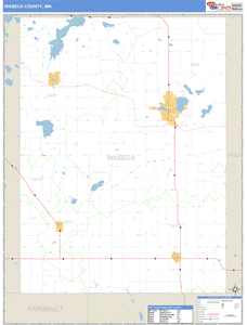 Waseca County, Minnesota Zip Code Wall Map
