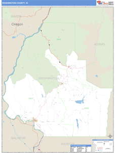 Washington County, Idaho Zip Code Wall Map