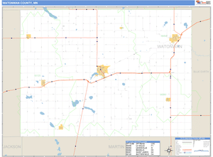 Watonwan County, Minnesota Zip Code Wall Map