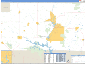 Wausau, Wisconsin Metro Area Wall Map