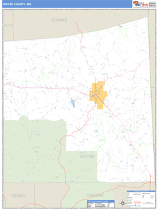 Wayne County, Mississippi Zip Code Wall Map