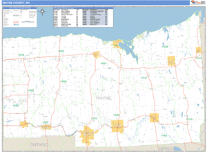 Wayne County, New York Zip Code Wall Map