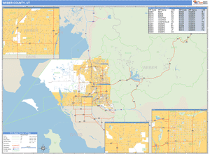Weber County, Utah Zip Code Wall Map