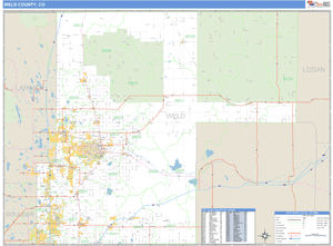 Weld County, Colorado Zip Code Wall Map