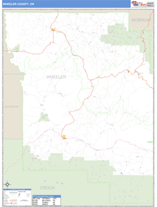 Wheeler County, Oregon Zip Code Wall Map