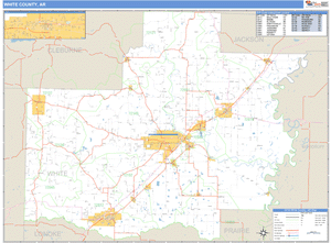 White County, Arkansas Zip Code Wall Map