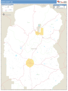 White County, Georgia Zip Code Wall Map