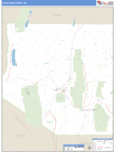White Pine County, Nevada Zip Code Wall Map