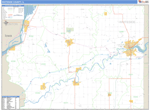 Whiteside County, Illinois Zip Code Wall Map