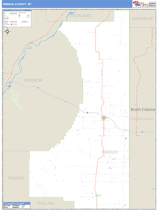 Wibaux County, Montana Zip Code Wall Map