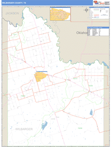 Wilbarger County, Texas Zip Code Wall Map