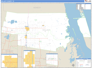 Willacy County, Texas Zip Code Wall Map