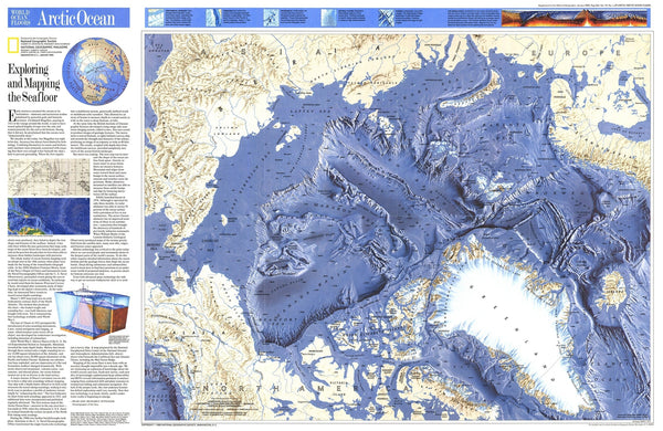 World Ocean Floors, Arctic Ocean Map 1990 Maps.com