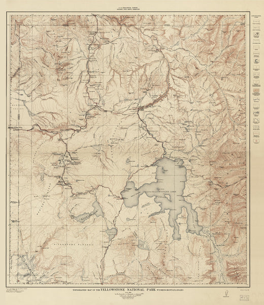 Historic Yellowstone National Park, 1912 Maps.com