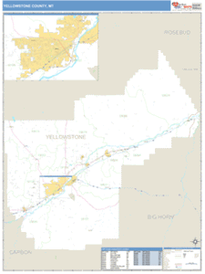 Yellowstone National Park County, Montana Zip Code Wall Map