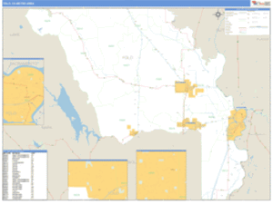 Yolo, California Metro Area Wall Map