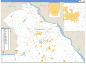 York, Pennsylvania Metro Area Wall Map