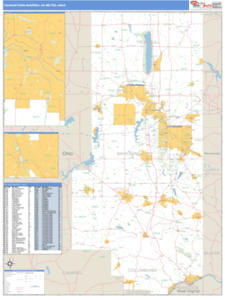 Youngstown-Warren, Ohio Metro Area Wall Map