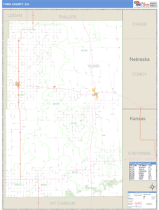 Yuma County, Colorado Zip Code Wall Map